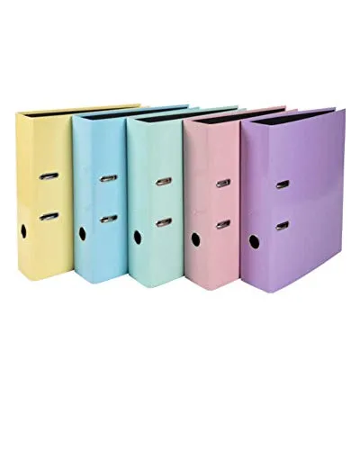 Exacompta 53560E 10er Pack Prem´Touch Aquarel-Ordner - Ordner-Set für DIN A4, FSC-zertifiziert, mit hochwertiger Qualitätsmechanik und in beruhigenden Pastellfarben – ideal für ein organisiertes Büro.