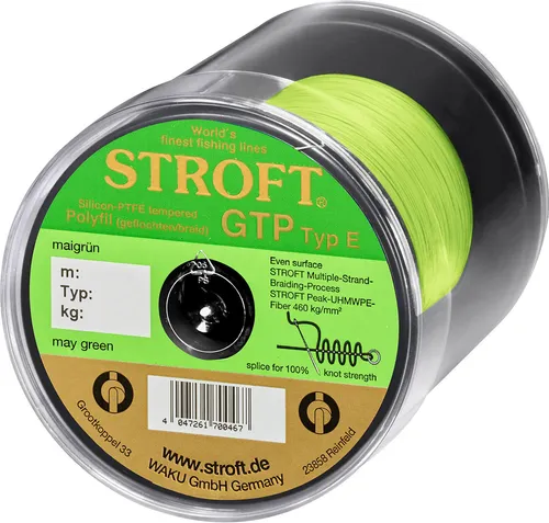 Stroft Schnur GTP Typ E geflochten maigrün 500m Typ E3 7,50kg