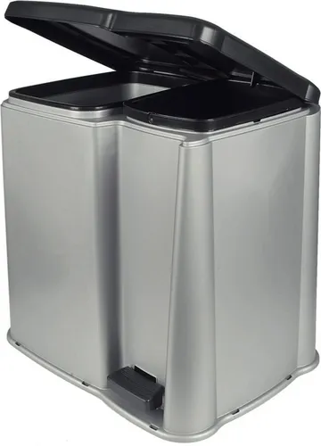 Mülleimer Treteimer Set, 14 L & 6 L - Praktisches 2er Set mit einem 14 L und einem 6 L Treteimer, ideal für Küche und Bad, hygienisch und platzsparend.