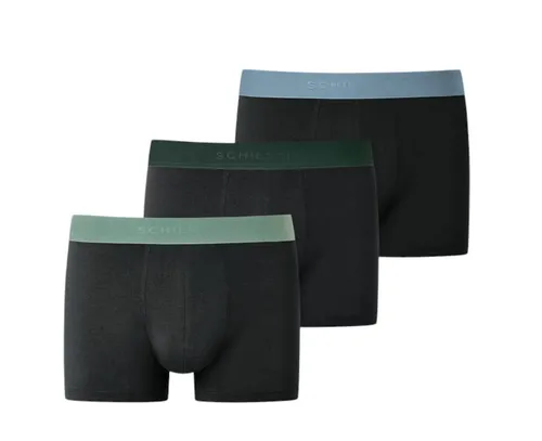 Schiesser Unterwäsche Boxershorts 95/5 Organic Cotton - 3er Pack für Herren - Laufunterwäsche aus 95% Bio-Baumwolle und 5% Elasthan für perfekten Sitz und hohen Tragekomfort. Praktisches 3er-Pack in modischen Farben: Petrol, Taupe und Hellgrün.