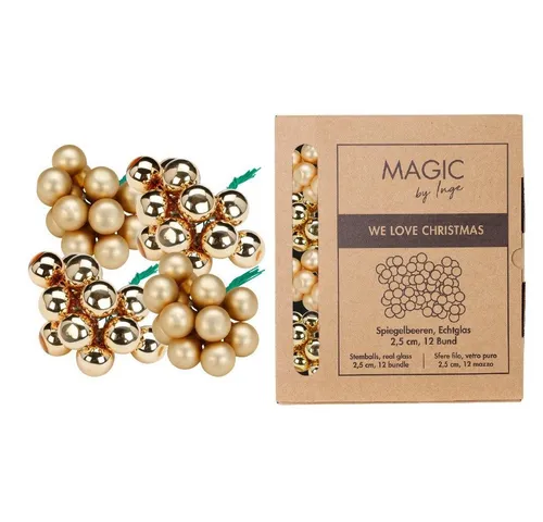 MAGIC by Inge Weihnachtsbaumkugel, Brokatgold 2,5cm von MAGIC by Inge