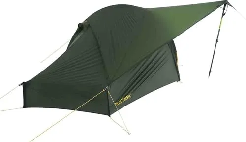 Nordisk Voss 2 LW Zeltdach Tarp, 184x230cm, grün - Zelte - Leichter Wetterschutz für Outdoor-Abenteuer, ideal für Bikepacking und Fastpacking, sorgt für Komfort und Schutz bei jedem Wetter.