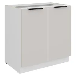 Küchen-Preisbombe Unterschrank 80 cm COMO Kaschmir + Weiß