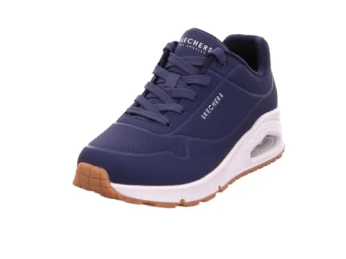 Skechers Damen UNO Stand ON AIR - Navy Durabuck Mesh, 40 EU - Damen-Sneaker mit leichtem, atmungsaktivem Material und bequemer Air-Cooled Memory Foam Innensohle für optimalen Tragekomfort.