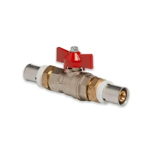 Pressfitting Aluverbund Selfio-Press Kugelhahn 16 x 2 mm mm Flügelgriff rot TH + U Kontur