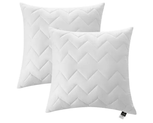 SEI Design Microfaserkissen 60x60 Doppelpack - Kopfkissen mit 100% Mikrofaser-Füllung, pflegeleicht und waschbar bis 95°C, ideal für Allergiker, bietet hervorragende Unterstützung und ist atmungsaktiv für besten Schlafkomfort.