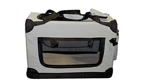 walexo Faltbare Hunde-Transportbox - Praktische Tier-Transportbox für Reisen - Faltbare Transportbox für Hunde und Katzen, robust mit Metallverstärkung und luftigen Sichtfenstern. Ideal für Zuhause oder unterwegs, in 4 Größen und 5 Farben erhältlich.