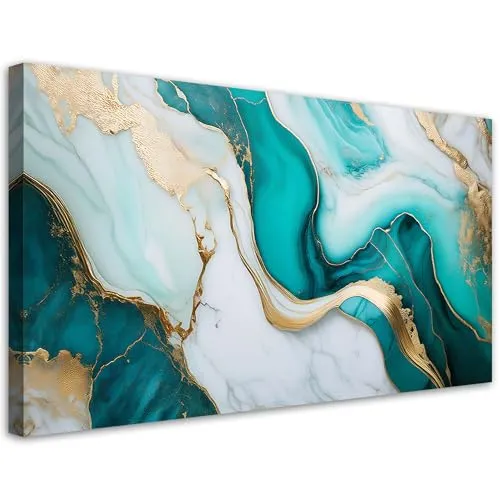 Feeby Bild auf Leinwand in türkis von Feeby