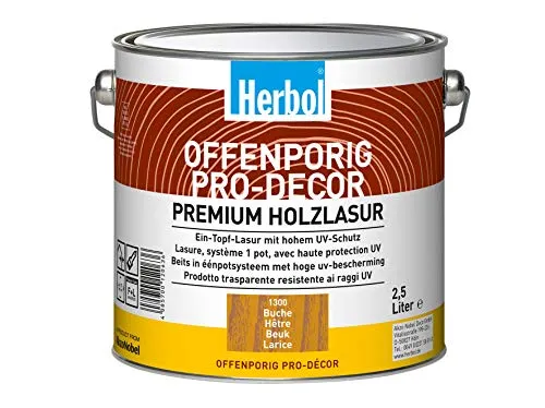 Herbol Offenporig Pro-Decor ZQ 5,000 L - Hochwertiger Holzschutz - Holzkitt für eine offenporige, atmungsaktive Holzoberfläche, ideal für den Innen- und Außenbereich.