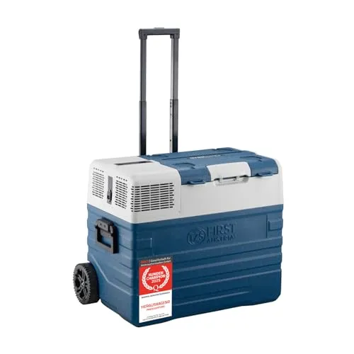 TZS FIRST AUSTRIA Elektrische Kühlbox 43 L - Kühlboxen mit Kompressor, -20°C bis +20°C, Trolleyfunktion und App-Bedienung für optimale Kühlung unterwegs.