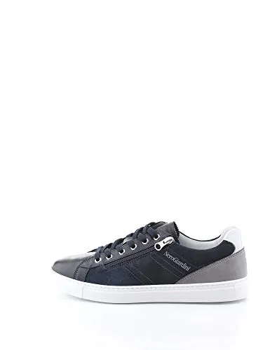 Nero Giardini E001542U Herrensneakers - Bequeme Leder-Sneaker in Blau 40 EU - Herren-Sneaker aus hochwertigem Glatt- und Wildleder, komfortable Passform und 3 cm Absatzhöhe, ideal für stilvolle Outfits.