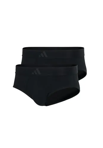 adidas Herren Slip 2er Pack - Active Flex Cotton 3 Stripes Unterwäsche - Herren-Slips im 2er Pack mit Low Rise Schnitt, aus atmungsaktivem Active Flex Cotton für optimalen Tragekomfort und Bewegungsfreiheit.