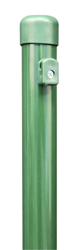 Alberts 613211 Zaunpfosten für Maschendrahtzäune | für die Befestigung mit Einschlag-Bodenhülsen | zinkphosphatiert, grün kunststoffbeschichtet | Länge 1665 mm | Pfosten-Ø 34 mm