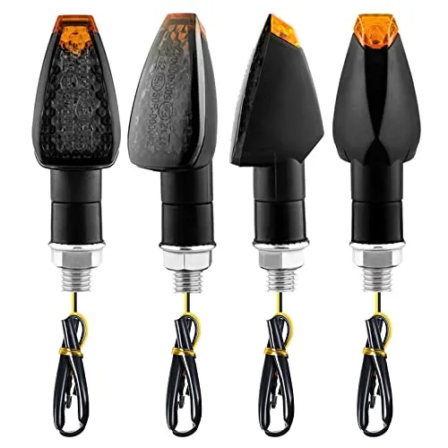 RUIZHI Blinker Motorrad, 4 Stück Blinklicht Motorrad LED,12/24V Blinklichter für Allgemeine LED-Blinker, LEDBlinker Motorrads E50 Geprüft, Motorradlichter für Tag und Nacht mit LEDKontrollleuchte