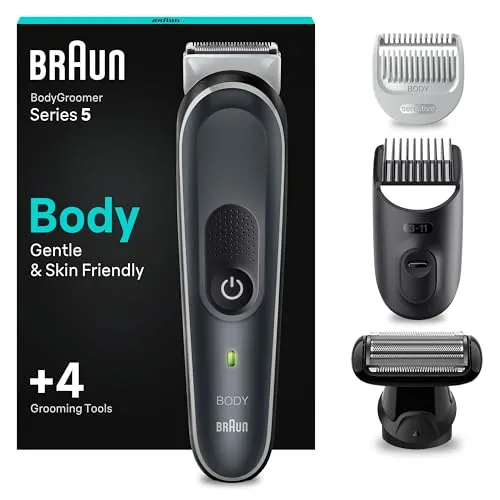 Braun Series 5 Bodygroomer BG5370 - Intimrasierer für Herren, wasserdicht, 100 Min. Laufzeit und SkinShield-Technologie für sanfte Hautpflege