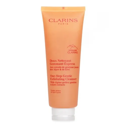 CLARINS Doux Nettoyant Gommant Express 125 ml - Gesichtsreinigung mit Alpenkräuter-Extrakten, reinigt und peelt sanft in einem Schritt für frische, strahlende Haut.