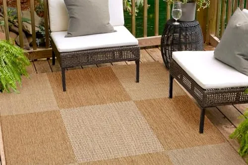 Wetterfester Outdoor-Teppich Arizona - Braun 200 x 290 cm - Vielseitiger Outdoorteppich aus strapazierfähigem Polypropylen, ideal für Balkon, Terrasse oder Wohnzimmer. Wetterfest und pflegeleicht für höchsten Komfort bei jedem Wetter.