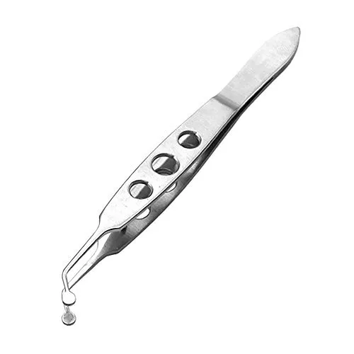 POFET Augenlid-Instrument Doppel-Augenlid-Fettdrüsen-Massagepinzette, Edelstahl, Modern, Silver