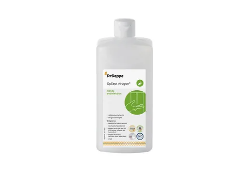 Dr.Deppe OpSept virugon® Händedesinfektionsmittel 500 ml - Alkoholisches Handdesinfektionsmittel (500 ml) für hygienische Anwendung. Besonders hautfreundlich und schnell wirksam gegen Mikroorganismen. Ideal für den professionellen Einsatz und den Alltag.