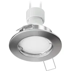 ledscom.de Decken-Einbaustrahler FERE Einbaurahmen chrom matt GU10 PAR16 LED 6,826W= 6,826W 630lm warm-weiß
