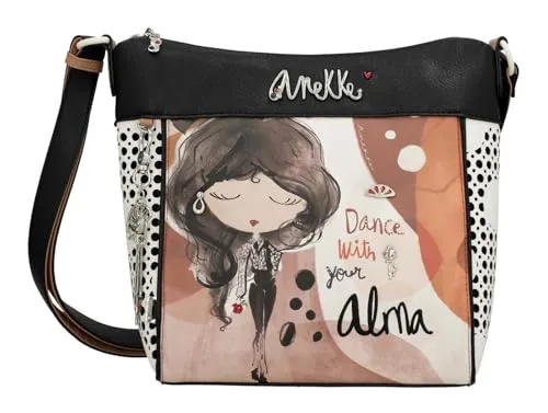 Anekke Umhängetasche Alma multicolor - Umhängetasche mit Reißverschluss, inspiriert von spanischer Kultur. Verstellbarer Riemen für Komfort und praktische Fächer für Ordnung. Ideal für stilbewusste Reisende!