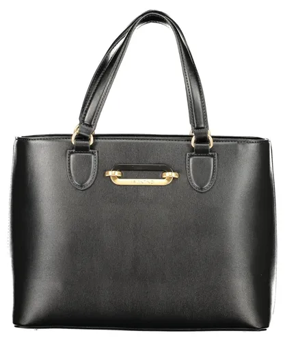 Elegante schwarze Damenschultertasche mit verstellbarem Gurt