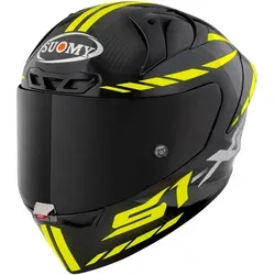Suomy S1-XR GP Carbon Hypersonic E06 Helm, schwarz-gelb, Größe M - Motorradhelm mit Tricomposite-Schale für optimalen Schutz und leichtes Gewicht. Genießen Sie ein hervorragendes Sichtfeld und ein Visier mit variabler Dicke.