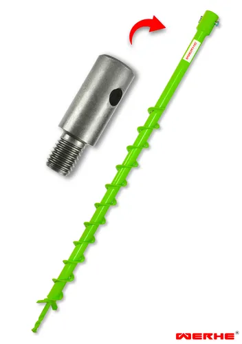 WERHE Erdbohrer für bohrmaschine mit M14 adapter ⌀40 mm, 80cm länge