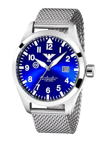 KHS Airleader Steel Automatic KHS.AIRSABLU.MS mit Maschenband