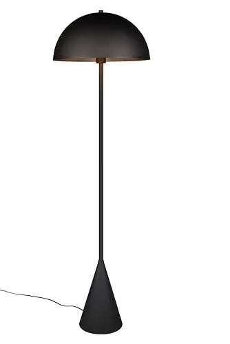 lightling Stehleuchte Alfredo, mit Fußschalter, IP20 Indoor, exkl. 1 x E27, max. 40W, Höhe 130 cm, Ø 40 cm, Metall, schwarz matt
