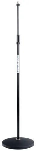 Pronomic MS-100 Mikrofonstativ - Mikrofonständer mit stabilem Tellersockel (Ø 25 cm), ausziehbar von 88-158 cm, ideal für Sänger und Musiker, Gewicht: 3,4 kg, Farbe: schwarz.