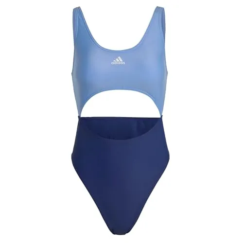 adidas Damen Colorblock Swimsuit, Blue Fusion / Victory Blue, 42