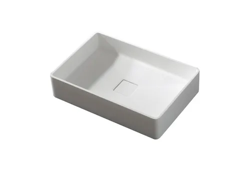 Bernstein Waschbecken Aqua, Eckiges Aufsatzbecken in Weiß von BERNSTEIN