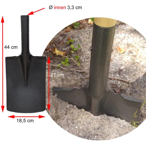 Gartenspaten Bauspaten Stahl beschichtet Trittkante BAU Garten Spaten ohne Stiel
