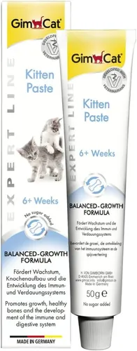 GimCat EXPERT LINE Kitten Paste - Funktionaler Katzensnack zur Förderung von Wachstum und Immunentwicklung, 1 Tube (50 g)