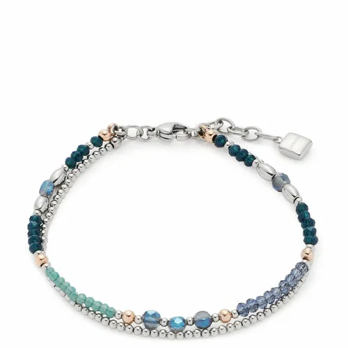 JEWELS BY LEONARDO Damen-Charm-Armbänder Edelstahl 017908 - Armbänder für Damen, aus hochwertigem Edelstahl mit roségoldfarbener Ionenplattierung und Glasperlen, perfekt als individuelles Geschenk in einer eleganten Schmuckbox.