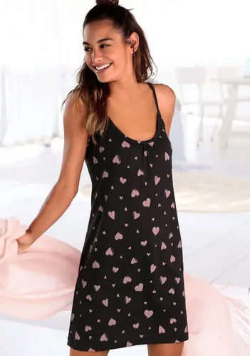 Vivance Dreams Negligé mit Herzmuster in schwarz von Vivance Dreams