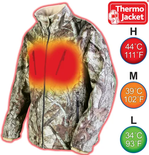 THERMO JACKET CAMOUFLAGE beheizbare Outdoorjacke Größe M
