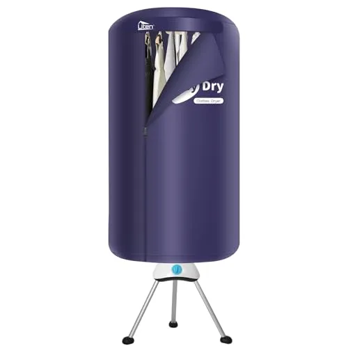 Wärmepumpentrockner 1000W - Elektrischer Wäschetrockner - Haushaltsgroßgeräte mit 360° Heißluftzirkulation für schonendes Trocknen. Ideal für Wohnungen, einfach zu installieren und bietet eine Timer-Funktion von 1–180 Minuten.