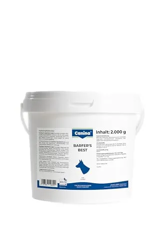 Canina Barfer's Best, Nahrungsergänzung für Hunde, 2 kg - Vitamine für Hunde, 100% Naturprodukt mit Algenkalk für optimale Calciumversorgung und wertvollen Nährstoffen aus Seealgen und Hefe.