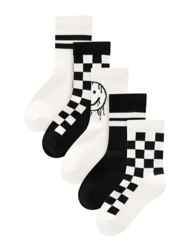 NEXT Jungen Socken mit gepolstertem Fußbett, 5er-Pack