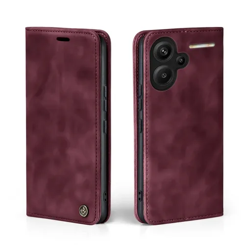 Handy Hülle für Xiaomi Redmi Note 13 Pro 5G Klapp Magnet Smartphone Cover Rot