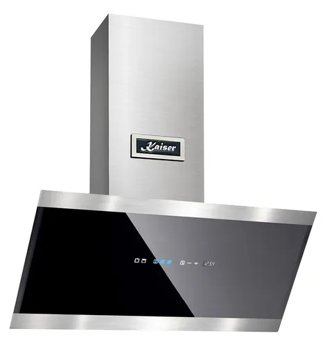 Kaiser AT8435 F Dunstabzugshaube 80cm Schwarz Glas Edelstahl Dunstabzug+Umluft