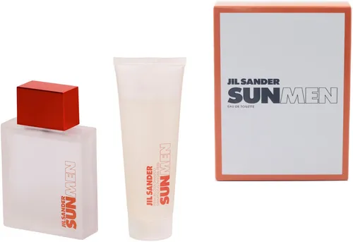 JIL SANDER Sun Men Eau de Toilette 75 ml mit Duschgel - Herrenparfüm mit erfrischendem Duft von Bergamotte, ideal für den täglichen Gebrauch und perfekt für die Sommermonate.
