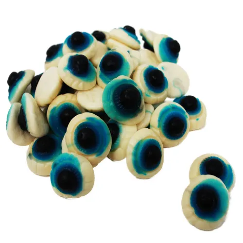 Fruchtgummi Augen mit sahnig süßem Sahne Erdbeere Geschmack 300g