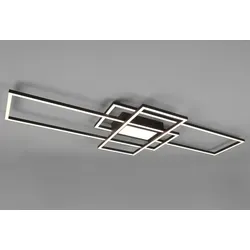 Moderne LED Deckenleuchte CANTA, dimmbar und flach, 105cm - Die CANTA LED Deckenleuchte bietet modernes Design und effiziente Beleuchtung mit 56 Watt und 6.600 Lumen. Ideal für Wohnzimmer, Schlafzimmer oder Flur, dimmbar in 3 Stufen über einen herkömmlichen Schalter.