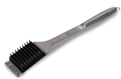Frischluftküche Reinigungsbürste mit austauschbarem Bürstenkopf Edelstahl - Für eine gründliche Reinigung des Grills. Unverzichtbar für jeden Grillbesitzer - Edelstahl, 43cm