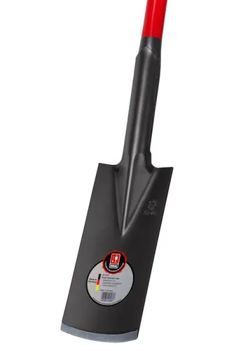 Idealspaten Kraftspaten slim mit Stahlrohrstiel in schwarz von Idealspaten