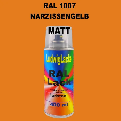 Ral Spraydose MATT 1007 Narzissengelb 400ml  Buntlack Decolack Farbenspray