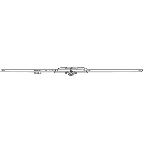 ROTO NT/NX DK-Getriebe mittig/variabel DM 8 mm L=500 mm ohne Zapfen silber